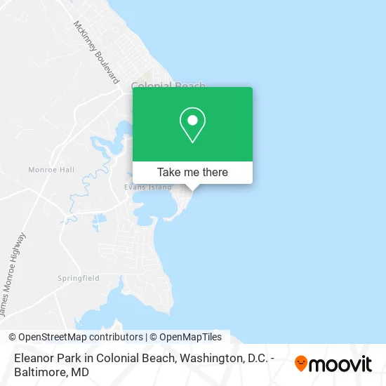 Eleanor Park in Colonial Beach map