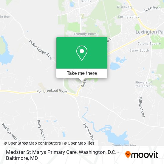 Mapa de Medstar St Marys Primary Care