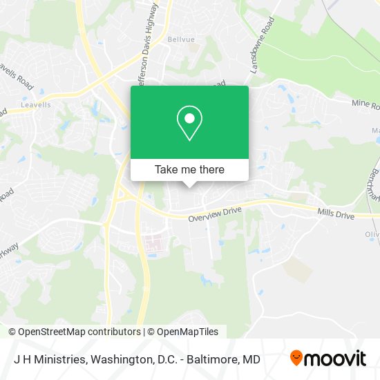J H Ministries map