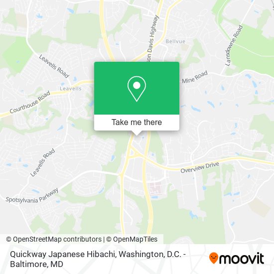 Mapa de Quickway Japanese Hibachi