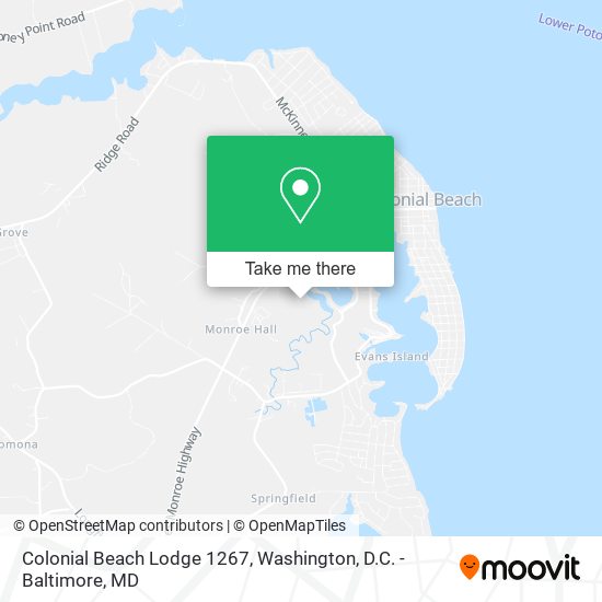 Colonial Beach Lodge 1267 map