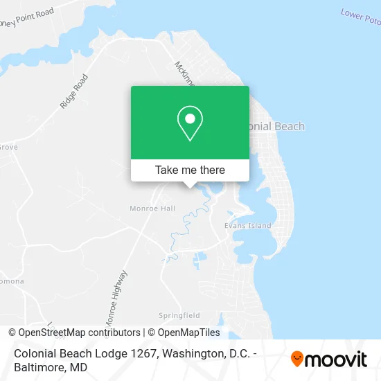 Colonial Beach Lodge 1267 map