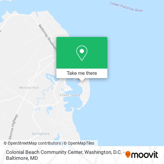 Mapa de Colonial Beach Community Center