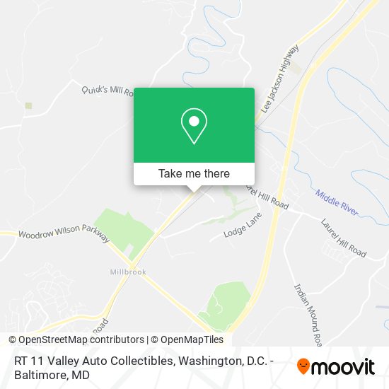 Mapa de RT 11 Valley Auto Collectibles