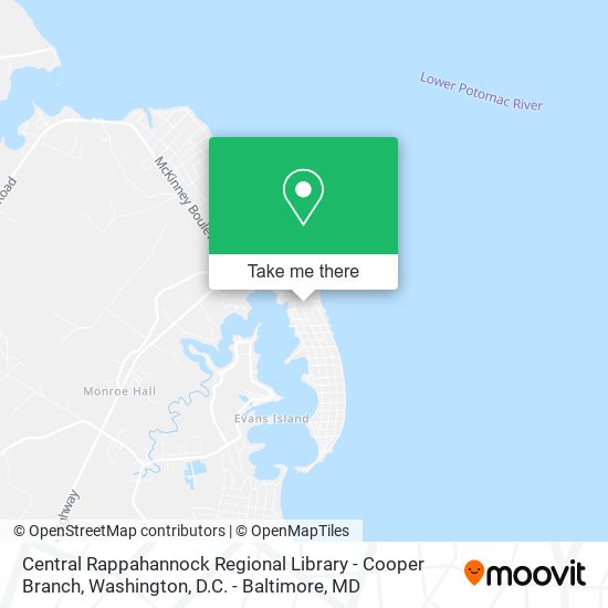 Central Rappahannock Regional Library - Cooper Branch map