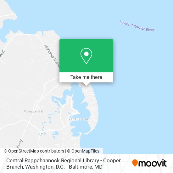 Central Rappahannock Regional Library - Cooper Branch map