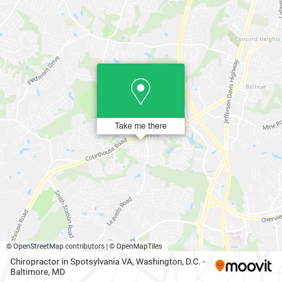 Mapa de Chiropractor in Spotsylvania VA