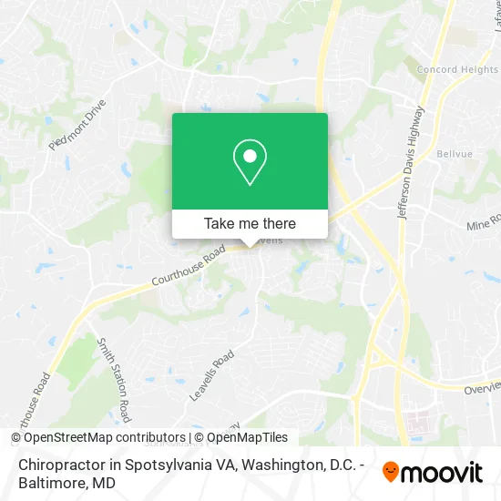 Mapa de Chiropractor in Spotsylvania VA