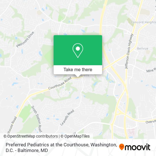 Preferred Pediatrics at the Courthouse map