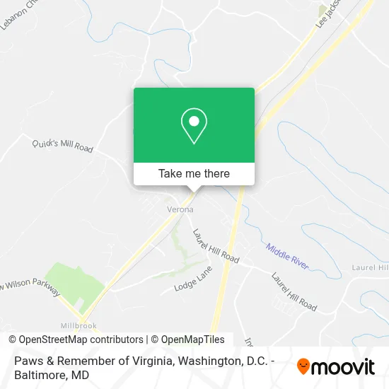 Paws & Remember of Virginia map