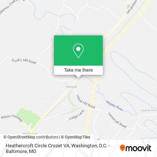 Mapa de Heathercroft Circle Crozet VA