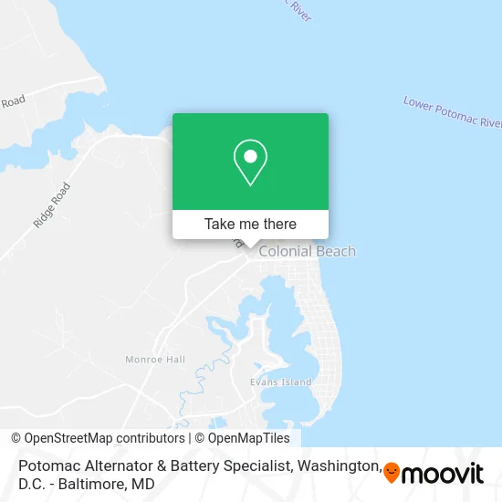 Potomac Alternator & Battery Specialist map