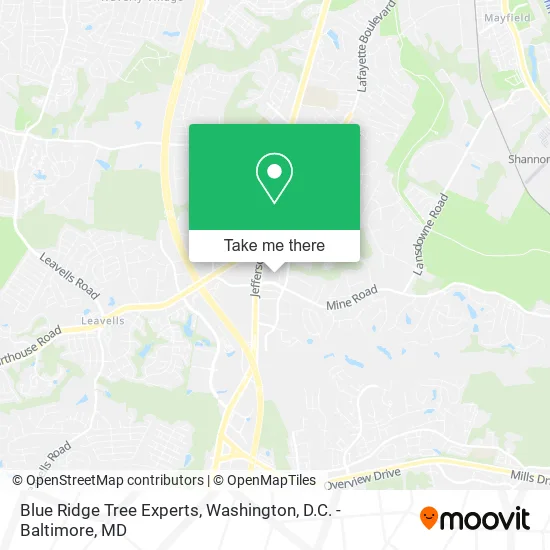Blue Ridge Tree Experts map