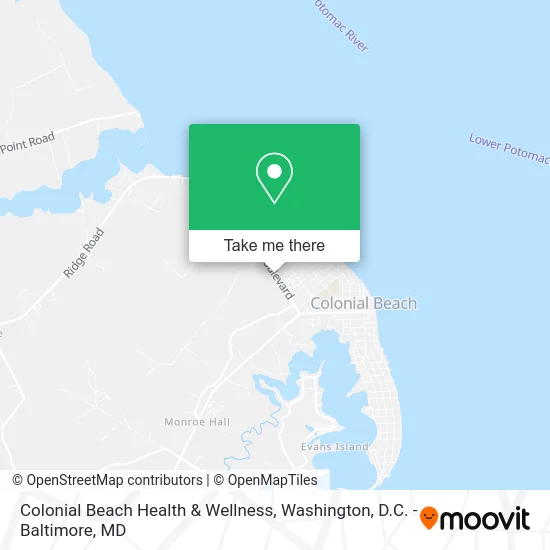 Colonial Beach Health & Wellness map