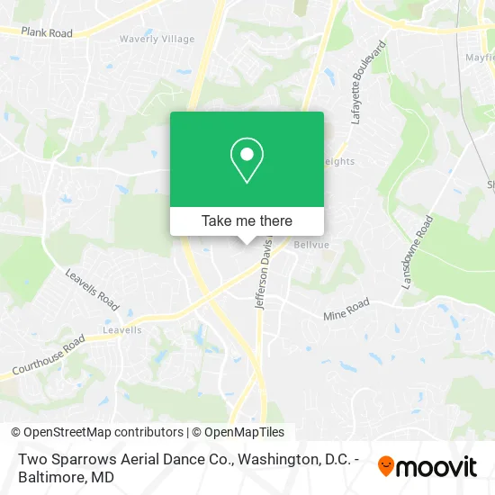 Mapa de Two Sparrows Aerial Dance Co.