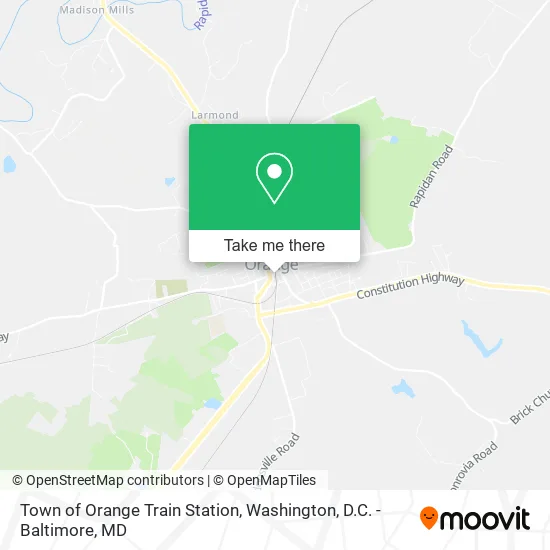 Town of Orange Train Station map