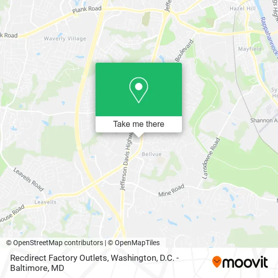 Recdirect Factory Outlets map