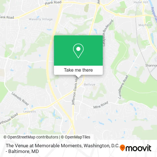 The Venue at Memorable Moments map