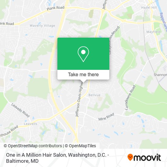 Mapa de One in A Million Hair Salon