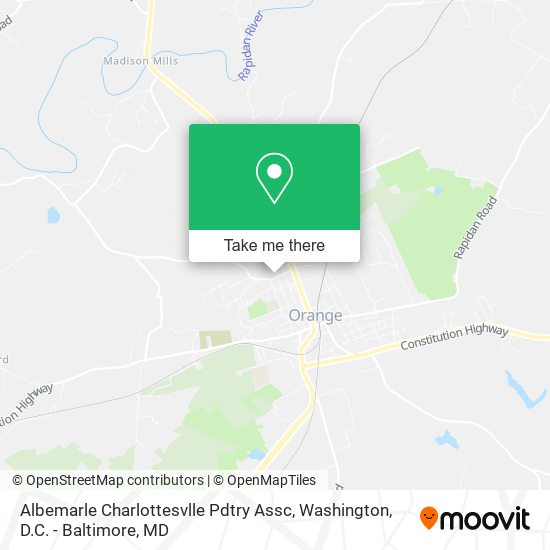 Mapa de Albemarle Charlottesvlle Pdtry Assc