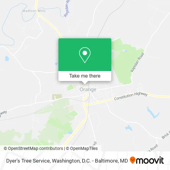 Dyer's Tree Service map