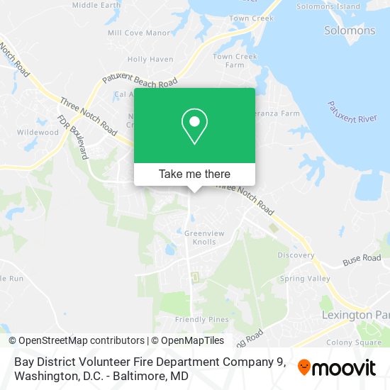 Bay District Volunteer Fire Department Company 9 map