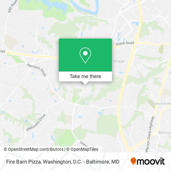 Fire Barn Pizza map