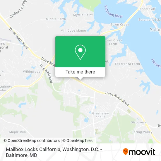 Mailbox Locks California map