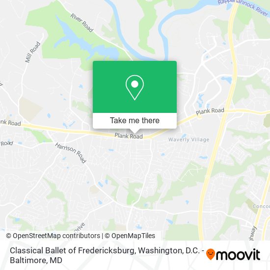 Mapa de Classical Ballet of Fredericksburg