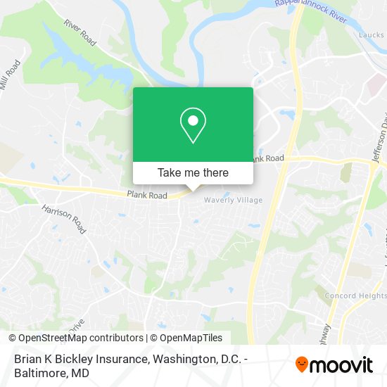 Brian K Bickley Insurance map