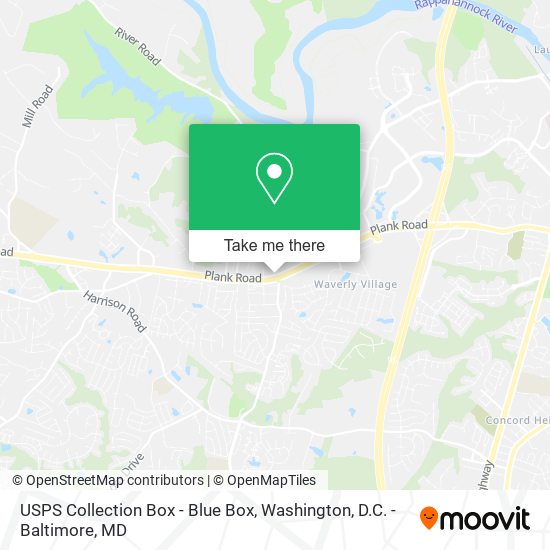 USPS Collection Box - Blue Box map