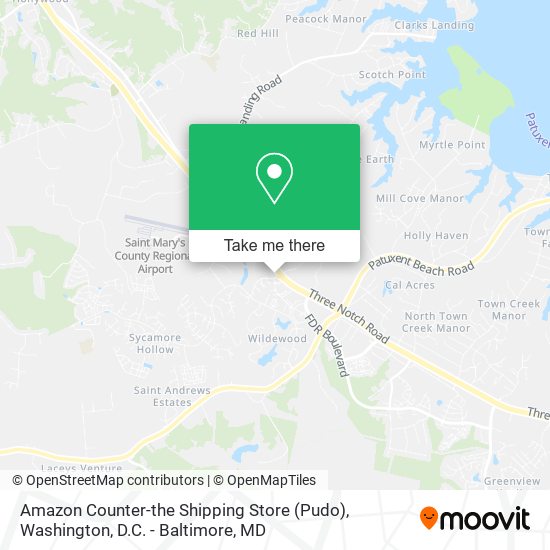 Amazon Counter-the Shipping Store (Pudo) map