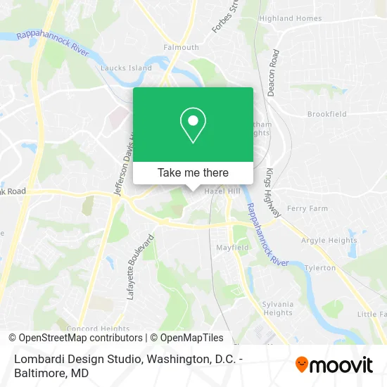 Lombardi Design Studio map