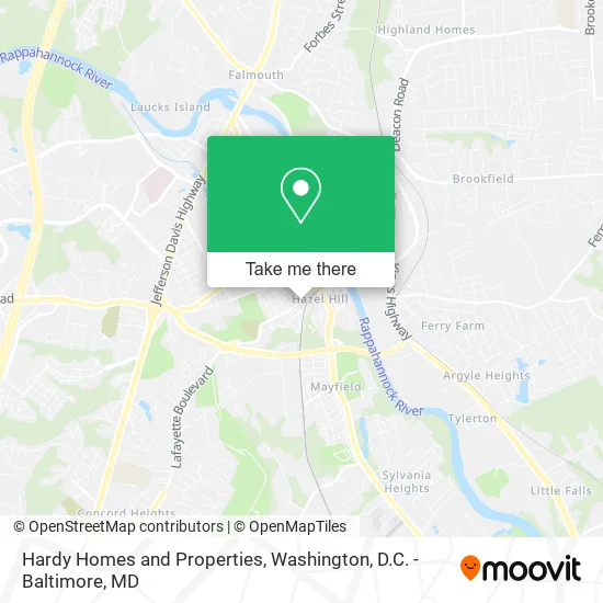 Hardy Homes and Properties map