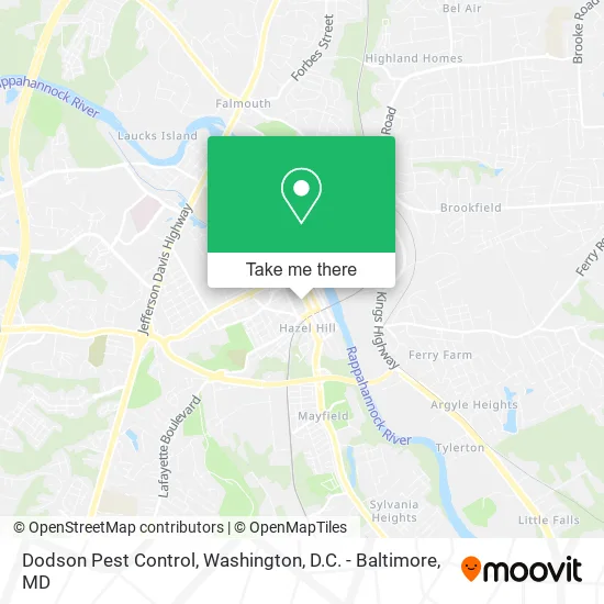 Dodson Pest Control map