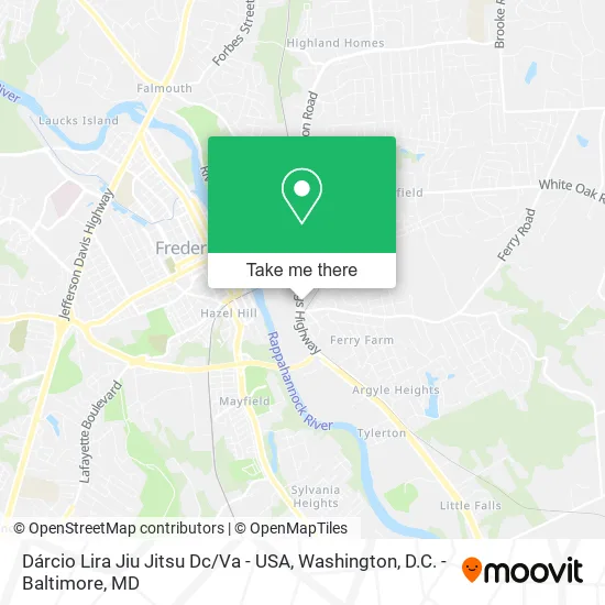 Mapa de Dárcio Lira Jiu Jitsu Dc / Va - USA