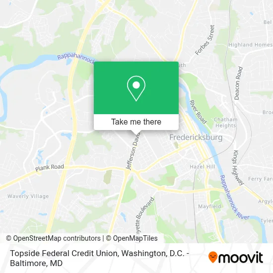 Topside Federal Credit Union map