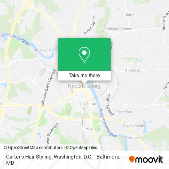 Carter's Hair Styling map