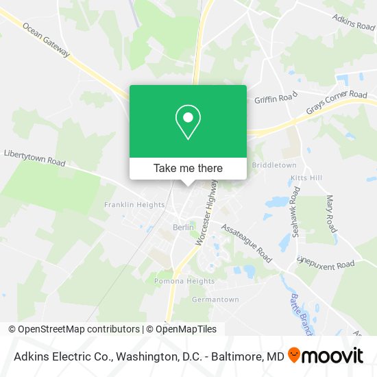 Adkins Electric Co. map