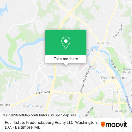 Real Estate Fredericksburg Realty LLC map