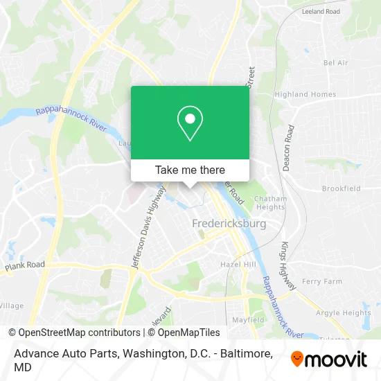 Advance Auto Parts map
