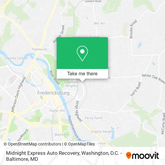 Midnight Express Auto Recovery map