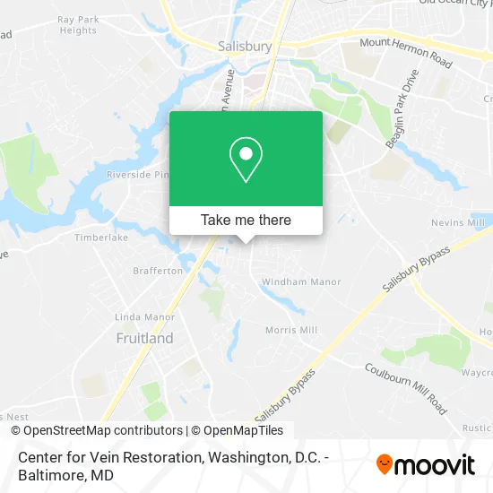 Mapa de Center for Vein Restoration