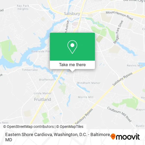 Eastern Shore Cardiova map