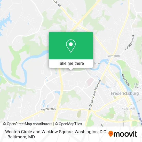 Weston Circle and Wicklow Square map