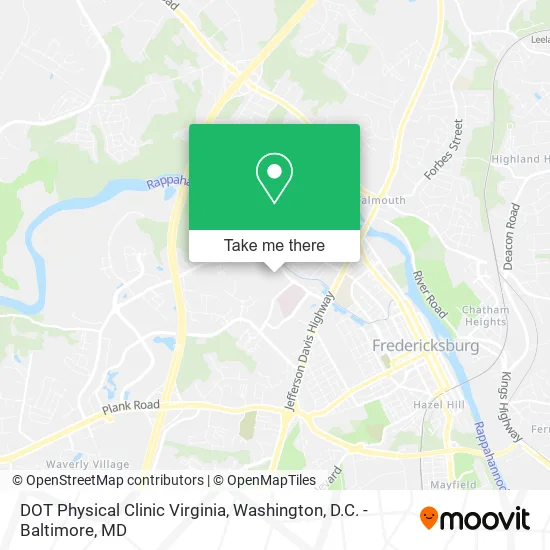 Mapa de DOT Physical Clinic Virginia
