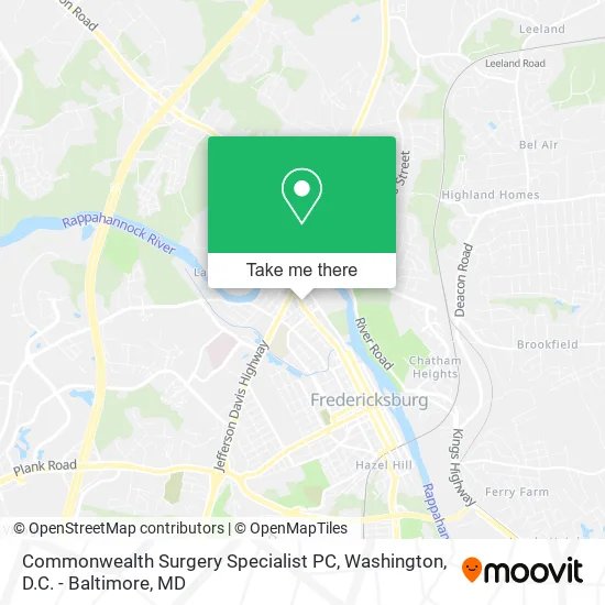 Commonwealth Surgery Specialist PC map