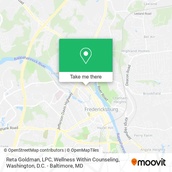 Reta Goldman, LPC, Wellness Within Counseling map