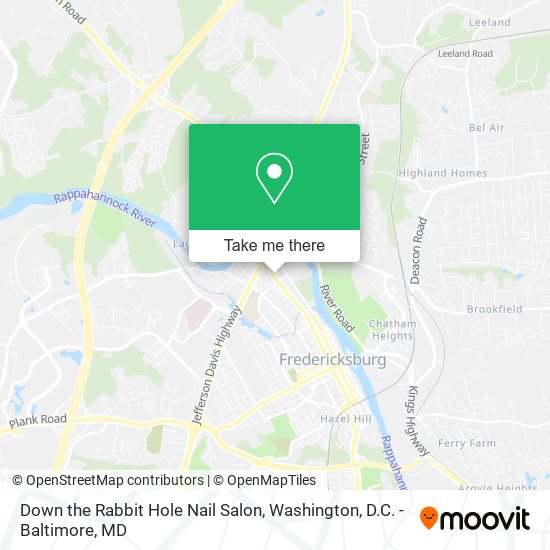 Down the Rabbit Hole Nail Salon map