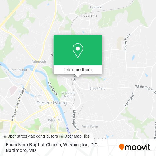 Friendship Baptist Church map